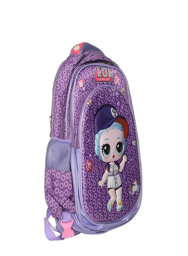 L.O.L. SURPRISE! LOL Surprise 3D Purple School Backpack- G.B - Image 3