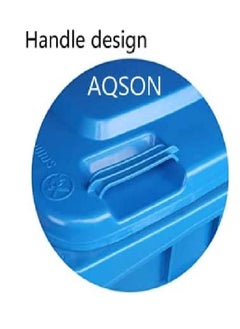 AQSON سلة المهملات ذات العجلات، سلة المهملات البلاستيكية، المنتجات التجارية، سلة المهملات القابلة للطي، شديدة التحمل، للاستخدام السكني، المطبخ، الهواء الطلق، الفناء، التخييم، أزرق، 120 لتر/31.7 جالون  - Image 2