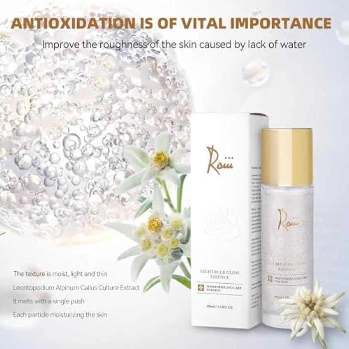 Roiii Light Bulb Glow Essence Serum - Vitamin C + Niacinamide + Hyaluronic Acid - Brightening Face Essence for Glowing Skin - Neck Reduce Dark Spots & Even Skin Tone 3.52 FL.OZ - Image 3