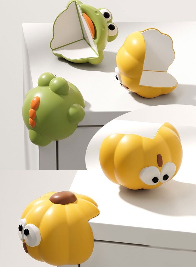 4PCs Pumpkin-Shaped Baby Safety Corner Guards - Silicone Baby Proofing Protectors with Self-Adhesive Tape, Child Safety Edge Cushion for Furniture Sharp Corners - Image 1