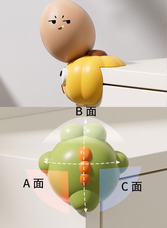 4PCs Pumpkin-Shaped Baby Safety Corner Guards - Silicone Baby Proofing Protectors with Self-Adhesive Tape, Child Safety Edge Cushion for Furniture Sharp Corners - Image 4