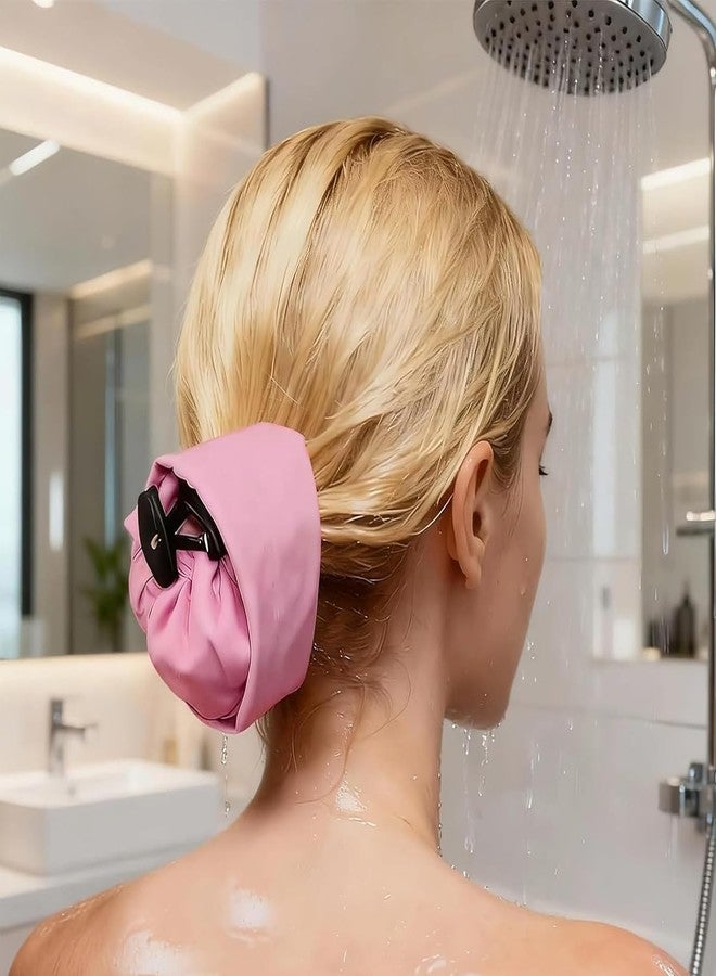 ماي كرييت غطاء شعر مقاوم للماء من MAYCREATE®، غطاء استحمام من البوليستر للشعر الطويل، غطاء شعر قابل لإعادة الاستخدام للاستحمام وحماية الشعر، 55 × 14 سم - Image 5