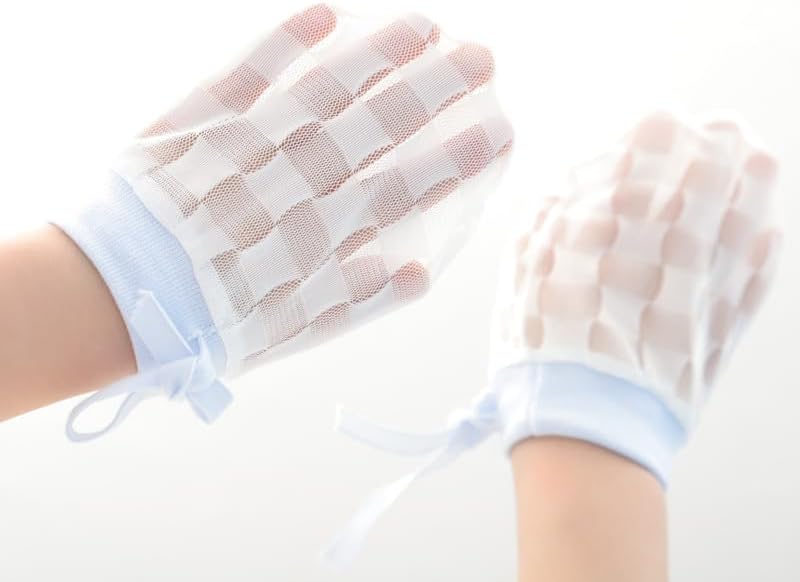 Adeimoo Cute Boys Girls Cotton No Scratch Gloves Drawstring Adjustable Mittens for Baby Infants - Image 2