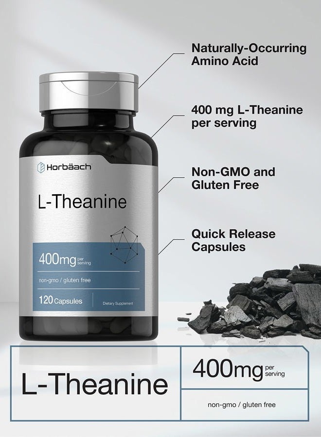 Horbaach Capsules L Theanine 400Mg Gluten Free Bottle N - Image 3
