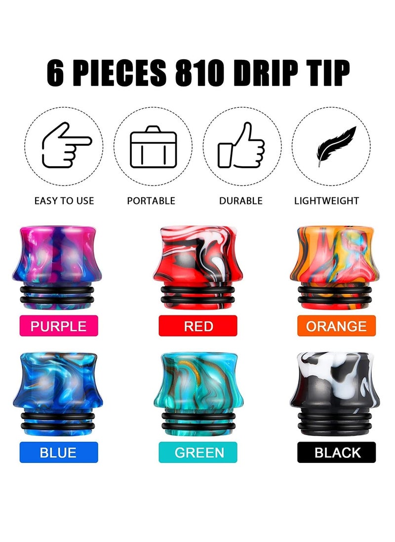KASTWAVE - 810 Drip Tip, Resin Replacement Standard Wide Bore Drip Tip Cover Connector for Ice Maker, Coffee Machine Favors - 6 Pcs - Image 1