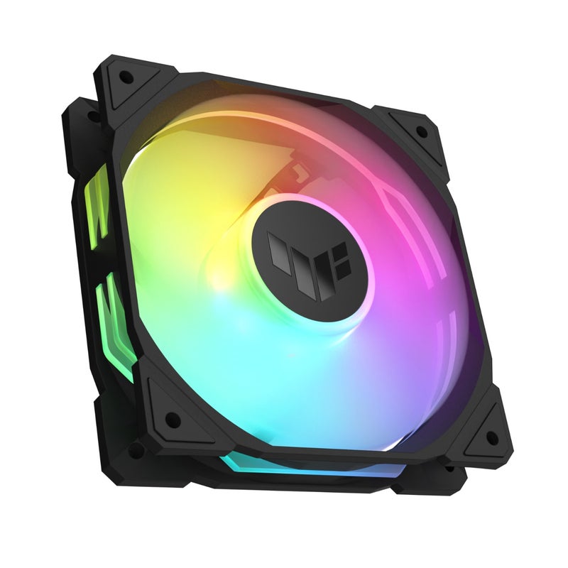 JD Jing Zao ASUS TUF GAMING TR120 Thunderbolt Case Anti-Leaf Fan, 3-Pack, ARGB Fan/PWM Temperature Control Speed/Double Layer LED Array/28mm Thick Fa - Image 3