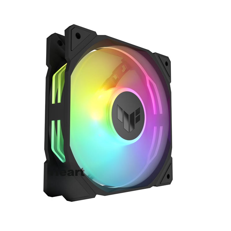 JD Jing Zao ASUS TUF GAMING TR120 Thunderbolt Case Anti-Leaf Fan, 3-Pack, ARGB Fan/PWM Temperature Control Speed/Double Layer LED Array/28mm Thick Fa - Image 2
