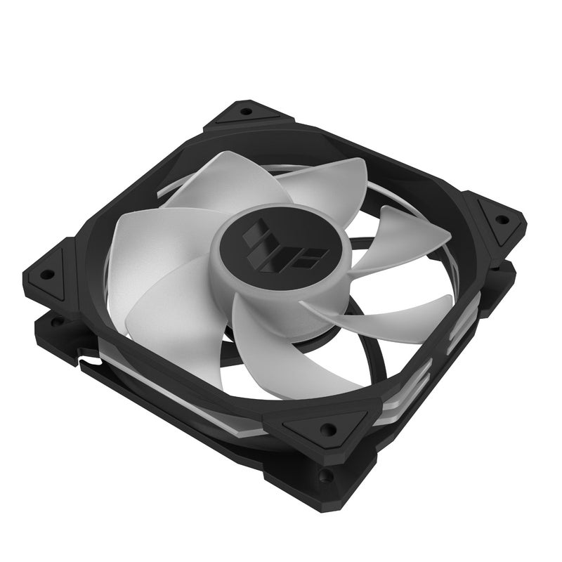 JD Jing Zao ASUS TUF GAMING TR120 Thunderbolt Case Anti-Leaf Fan, 3-Pack, ARGB Fan/PWM Temperature Control Speed/Double Layer LED Array/28mm Thick Fa - Image 5