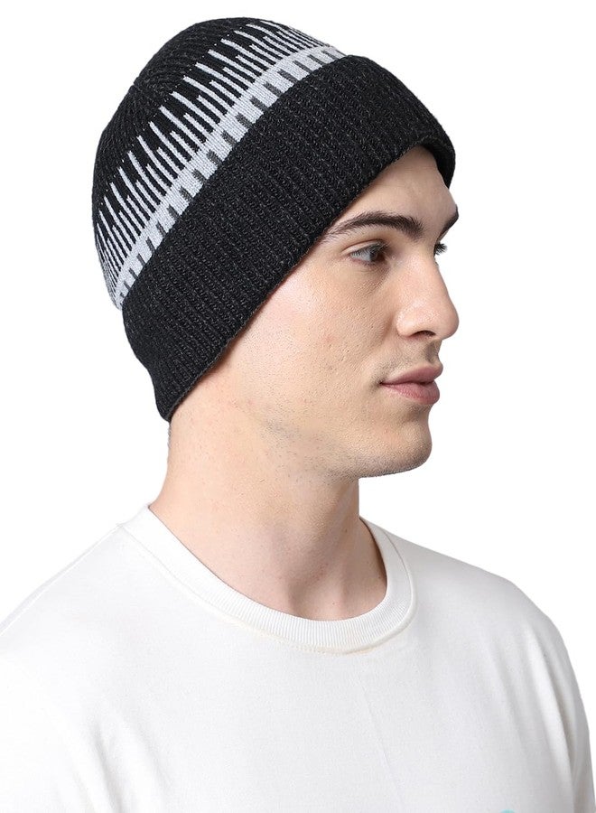 ELLIS Winter Beanie, Unisex Classic Solid Acrylic Hat, Regular Fit, Elastic Closure (in, Alpha, Free Size, Standard, Grey) - Image 5