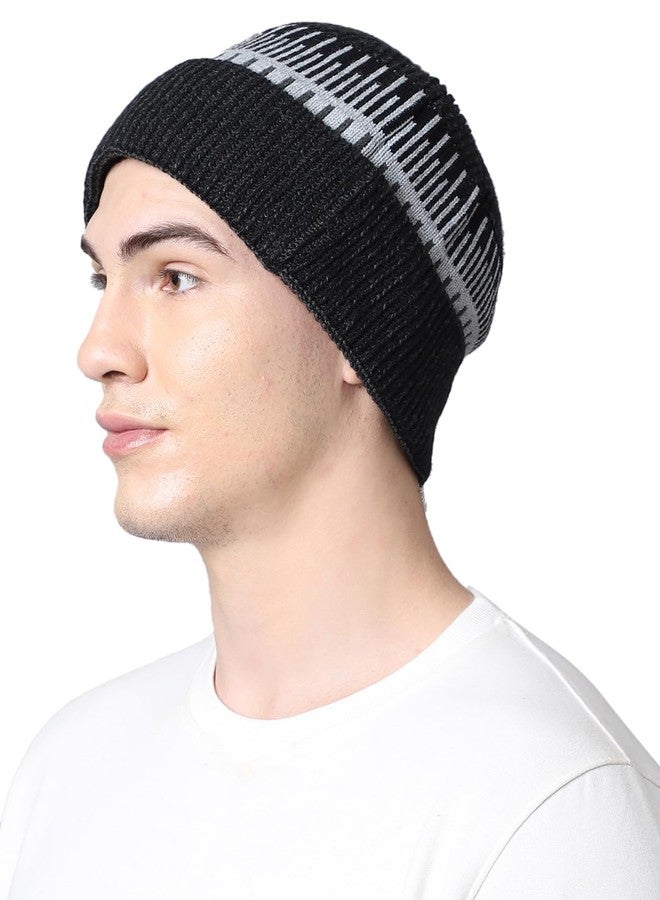 ELLIS Winter Beanie, Unisex Classic Solid Acrylic Hat, Regular Fit, Elastic Closure (in, Alpha, Free Size, Standard, Grey) - Image 4