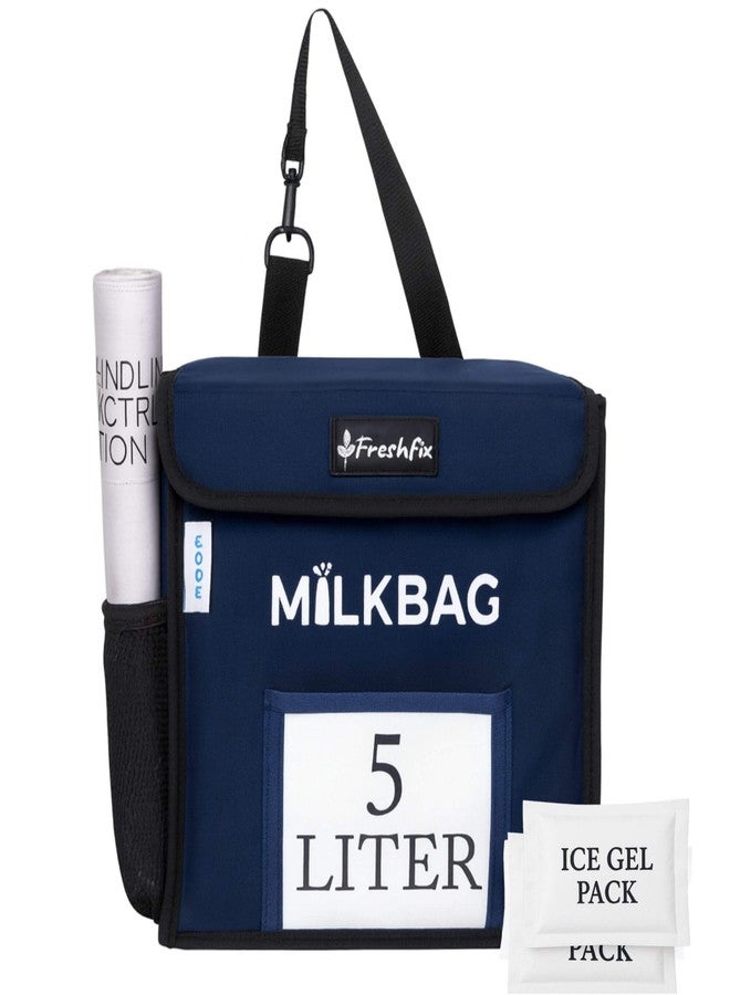 Freshfix Milk Bag for Door Hanging - Insulated and Waterproof Storage for 4-5 L Home,Main Door Holder for Milk Packets, Bottles, Outdoor Gate Delivery, News Paper & Notes with Free Ice Packet - Image 1