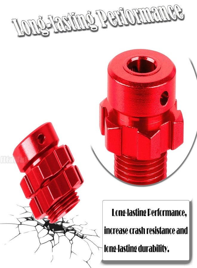 BRCatWPark RC 17mm Wheel Hex 6mm Extended Wheel Hub Drive Upgrades Part for 1/10 E-Maxx/T-Maxx/E-Revo/Revo/Summit,4pcs Aluminum Hex Hub Adapters & Nuts w/Wrench,Replace Part #6469 5854,Red - Image 4