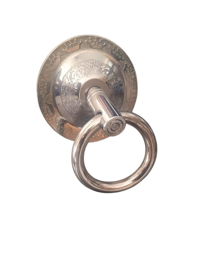 Nooks Premium Decorative Swing and jhula Bottom Kada (16MM) with Ring Hook Ceiling kada Swing Attachment Accessories, Stainless Steel,Silver Antique Design, Set of 4 - Image 2