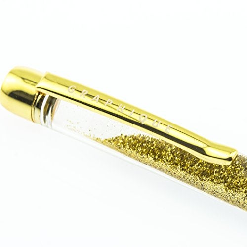Graphique Good as Gold Deluxe Pen w/Gold-Trimmed Presentation Box - Glittery Gold Pen with Comfortable Finger Grooves, Makes a Beautiful, Unique Gift - Image 3