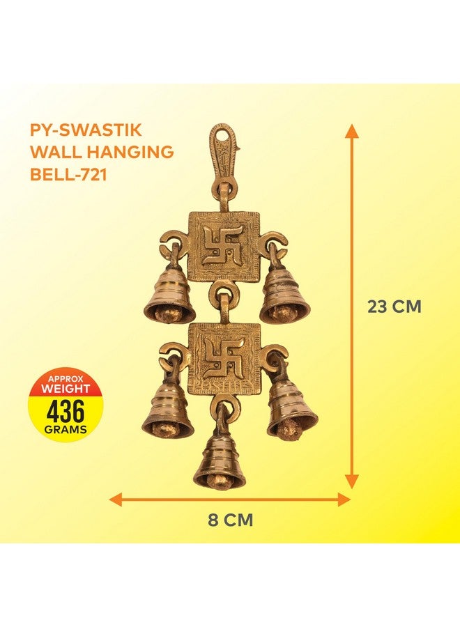 POSHIFY Auspicious Swastik Wall Hanging,Toran, Wall Hanging with Bells, Good Luck Charm, Prosperity Symbol, Home Decor, Spiritual Growth, Vastu Correction, Hindu Decor, Door Hanging - Image 2