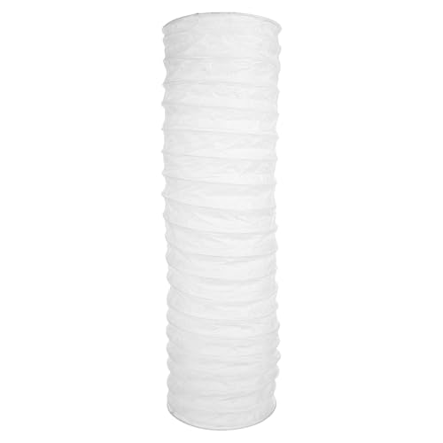 Uonlytech Paper Floor Lamp Shade, Simple Paper Lampshade Classic Japanese Light Bulb Cage Light Cover Accessories for Home Bedroom Floor Lamps, White - Image 4