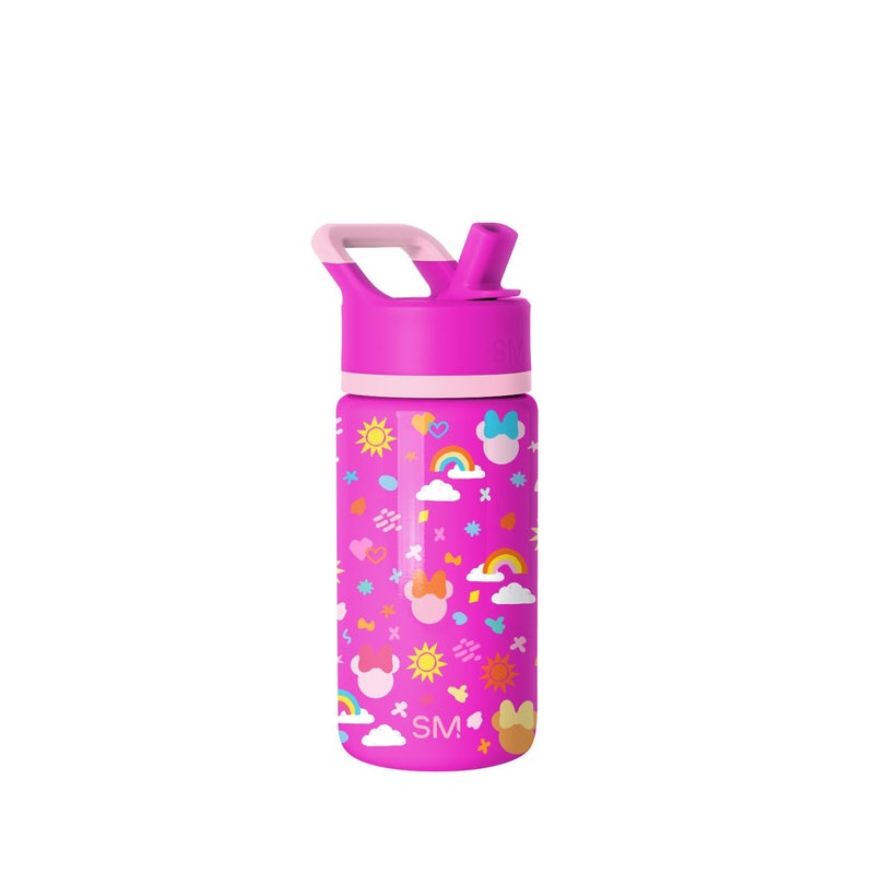 Simple Modern Kids Summit Water Bottle with Straw Lid | Disney Minnie Mouse 14oz Stainless Steel Cup Insulated Tumbler for Girls, School | Minnie Doodle - Image 1
