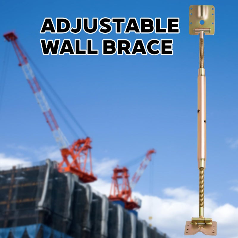 Frienda Adjustable Wall Brace 14"-25" Length Wall Bracing Concrete Turnbuckle Form Aligner Concrete Form Support, Heavy Duty Galvanized Steel, Ends Swivel 180 Degrees - Image 4