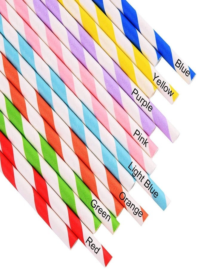 SKYWINS 6 Mm, 100 Pieces Multicolor Paper Straws for Cocktails, Cold Drinks, Juice, and Smoothies | Biodegradable, Eco-Friendly, Compostable, Non-Bendable (Wide) Disposable Drinking Straws - Image 4