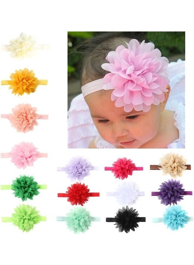 NIBEMINENT Baby Girl Elastic Wear Flower Headband Purple - Image 3