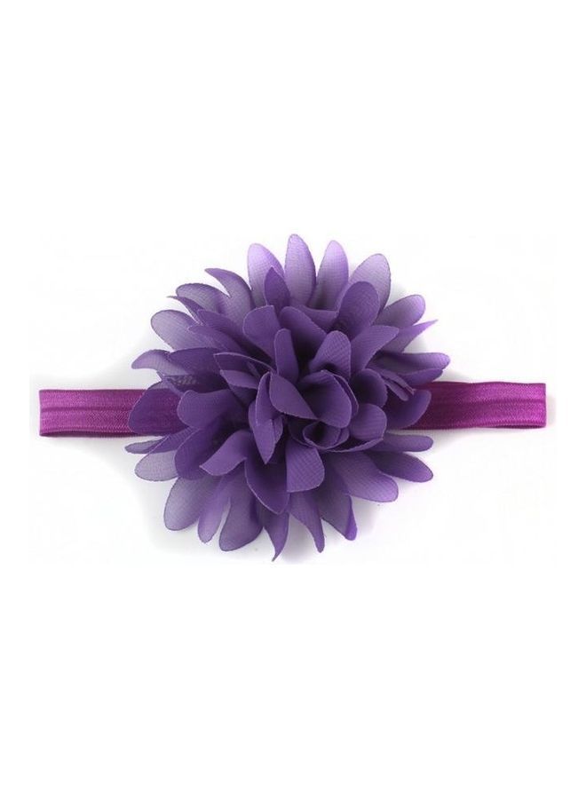 NIBEMINENT Baby Girl Elastic Wear Flower Headband Purple - Image 2