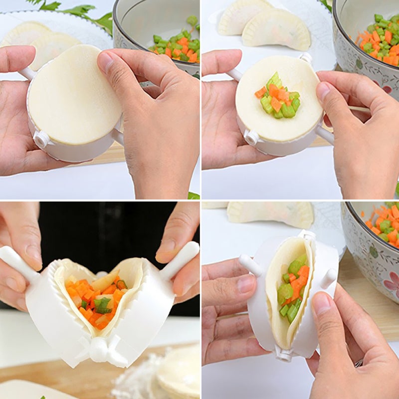 facemile Dumpling Maker Perfect Crimping Kitchen Tool - DIY Cooking Food Mould for Calzone Empanada Ravioli Pierogi - Image 3