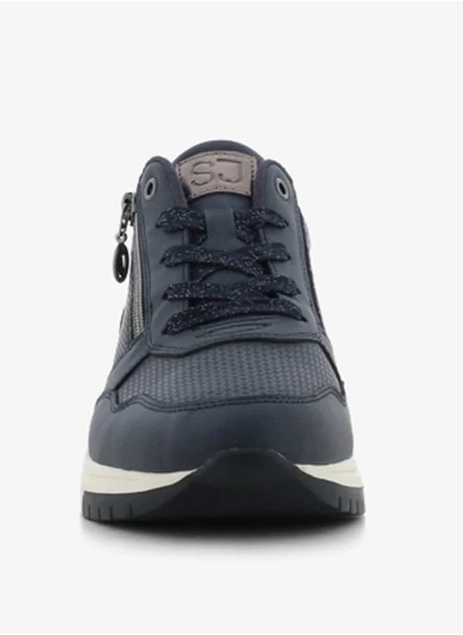 SJ Women's Panelled Shoes with Lace-Up Closure