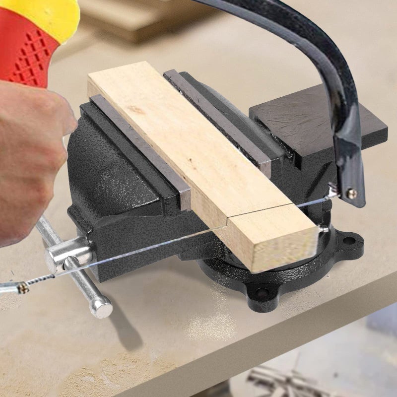 360°rotary vise with a clamping width of 50/6070/80mm. Bench vice for woodworking and cutting Fixed size 80mm - Image 3