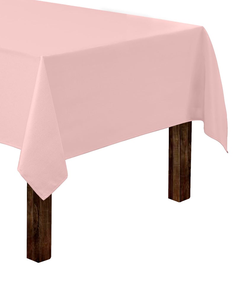 Gee Di Moda Rectangle Tablecloth - 60 x 102 Inch Pink Table Cloth for 6 Foot Rectangle Table - Heavy Duty Washable Fabric - for 6 Ft Buffet Table, Holiday Party, Dinner, Wedding & Baby Shower - Image 1