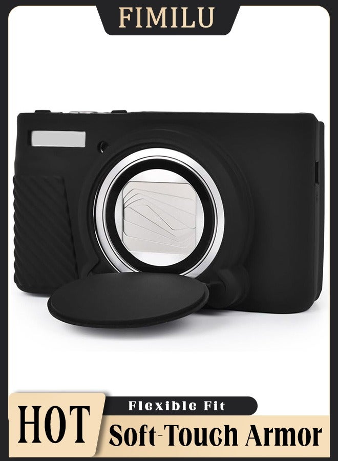 FIMILU SX730 SX740 Camera Case, Soft Silicone Case for Canon PowerShot SX740/SX730 HS Camera - Anti-Scratch Slim Fit Lightweight Protective Case (black) - Image 1