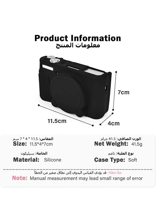 FIMILU SX730 SX740 Camera Case, Soft Silicone Case for Canon PowerShot SX740/SX730 HS Camera - Anti-Scratch Slim Fit Lightweight Protective Case (black) - Image 5