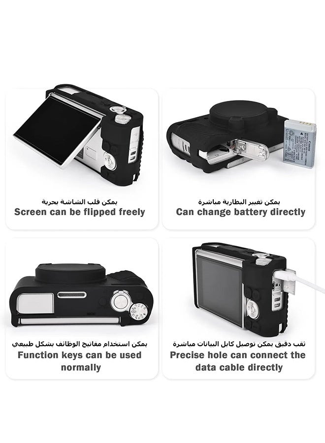 FIMILU SX730 SX740 Camera Case, Soft Silicone Case for Canon PowerShot SX740/SX730 HS Camera - Anti-Scratch Slim Fit Lightweight Protective Case (black) - Image 4