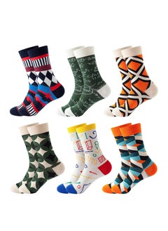 Men's Colorful Dress Socks Novelty Funny Fancy Funky Patterned Crew Sock Casual Crazy for Men