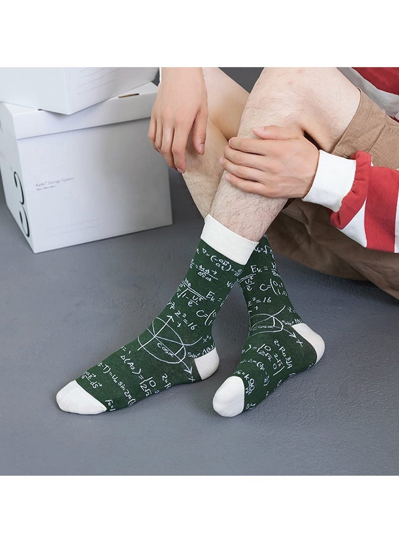 SYOSI - Men's Colorful Dress Socks Novelty Funny Fancy Funky Patterned Crew Sock Casual Crazy for Men - Image 1