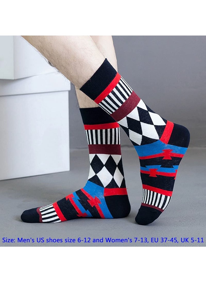 SYOSI - Men's Colorful Dress Socks Novelty Funny Fancy Funky Patterned Crew Sock Casual Crazy for Men - Image 1