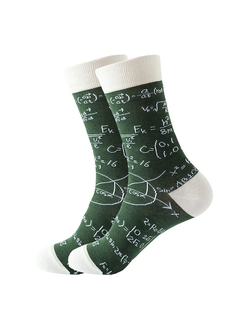 SYOSI - Men's Colorful Dress Socks Novelty Funny Fancy Funky Patterned Crew Sock Casual Crazy for Men - Image 1