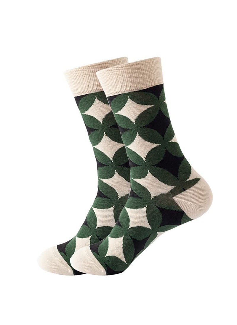 SYOSI - Men's Colorful Dress Socks Novelty Funny Fancy Funky Patterned Crew Sock Casual Crazy for Men - Image 1