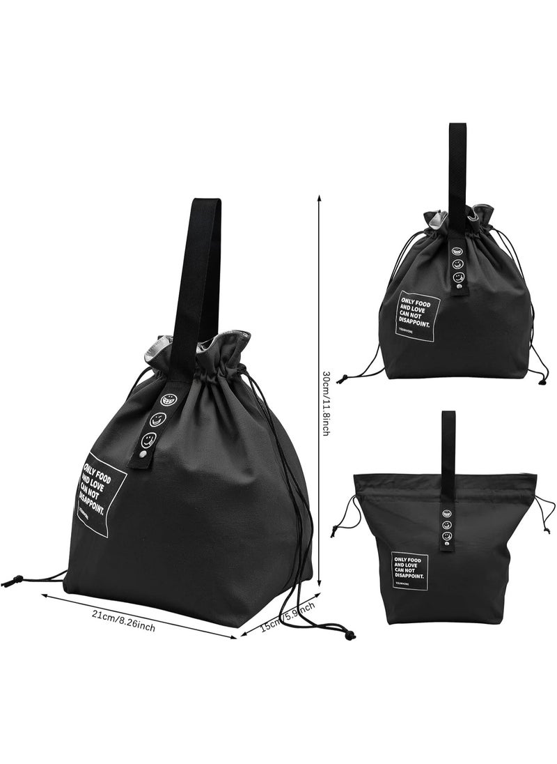 Generic 9L Lunch Bag Adults, 20 x 15 x 30cm Small Lunch Tote Bag, Soft Drawstring Bag for Men, Women, Work, School, Picnics  - Image 2