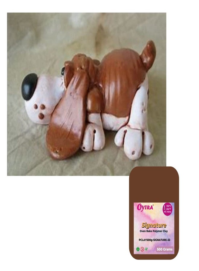 Oytra 500 Gram Signature Polymer Clay Oven Bake Clay for Jewellery Figurine Canes Making Bulk Pack (Mocha 22) - Image 3