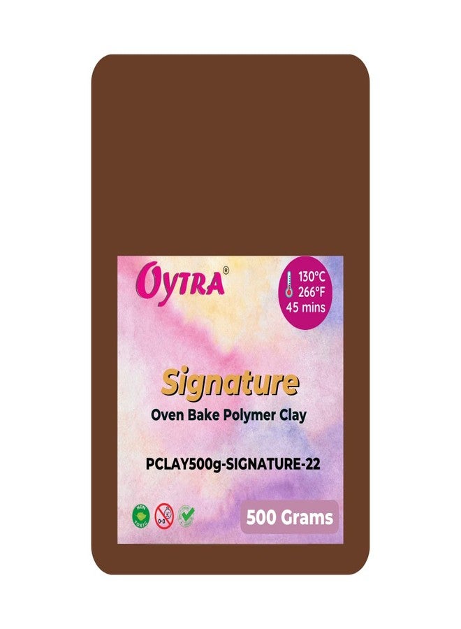 Oytra 500 Gram Signature Polymer Clay Oven Bake Clay for Jewellery Figurine Canes Making Bulk Pack (Mocha 22) - Image 1