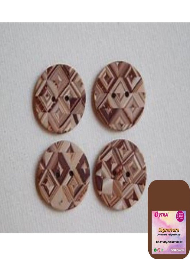 Oytra 500 Gram Signature Polymer Clay Oven Bake Clay for Jewellery Figurine Canes Making Bulk Pack (Mocha 22) - Image 4