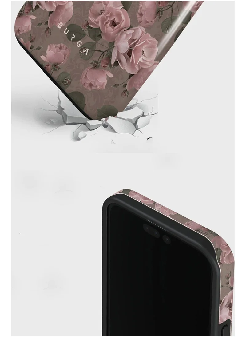 بورجا حافظة هاتف متوافقة مع هاتف iPhone 15 PRO MAX، حافظة هاتف متينة هجينة مكونة من طبقتين من السيليكون الصلب، حافظة واقية فاخرة بتصميم كلاسيكي ساحر، غطاء مقاوم للخدش ومقاوم للصدمات