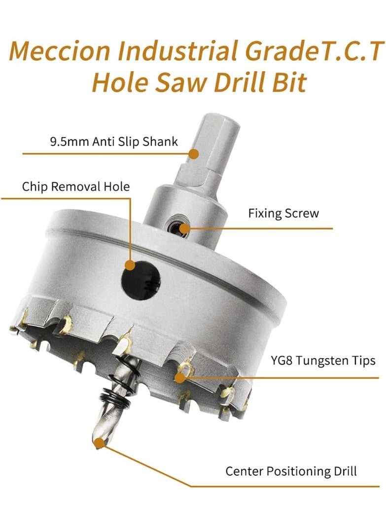 RNS TCT Hole Saw ECO 18 mm, TCT Metal Core Cutter with Pilot Drill, Arbor and Hex Key for Precision Steel, Sheet Metal and Industrial Drilling - Image 4