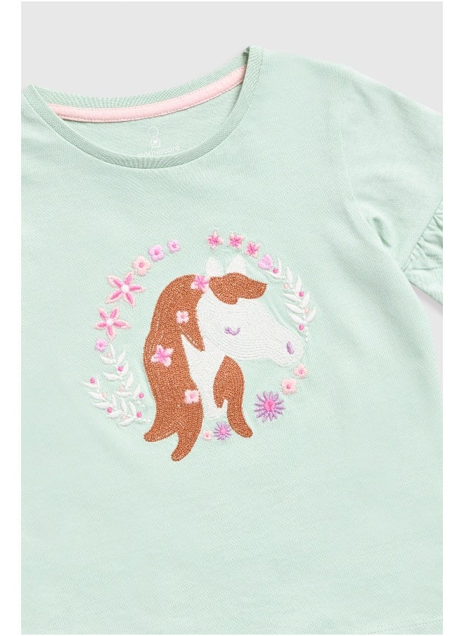 mothercare - تي شيرت حصان أخضر - Image 1