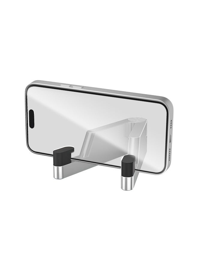 Desktop Phone Holder V-Shaped Tablet Stand Foldable High-Strength Aluminum Alloy Material, Suitable for Home, Office, Dormitory - Image 1