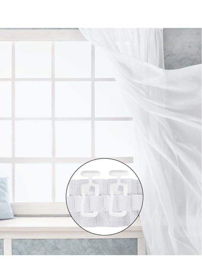 100 Pcs Curtain Hooks for 11mm Curtain Rails  Sliding Curtain Clips and Glider Hooks for Easy Drape Hanging and Door Curtains  - Image 4
