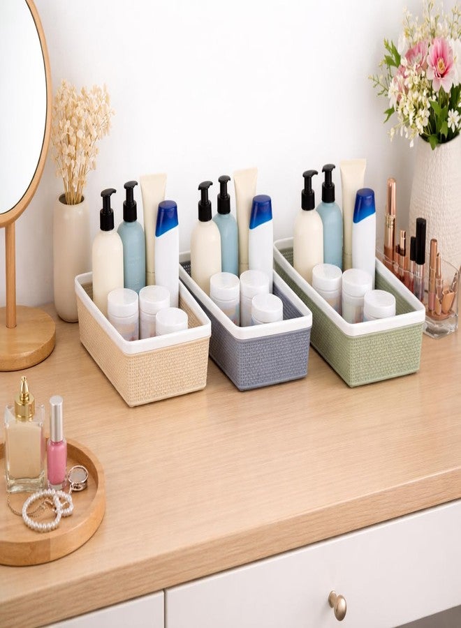 Sonal - Tiera-3 Plastic Storage Basket (3 Pcs) | Size : 32.5×12.5×7.2 cm | Durable Virgin Plastic | Multi-Purpose Organizer for Kitchen, Bathroom & Office (Tiera 3-Large (3 Pcs)) - Image 5