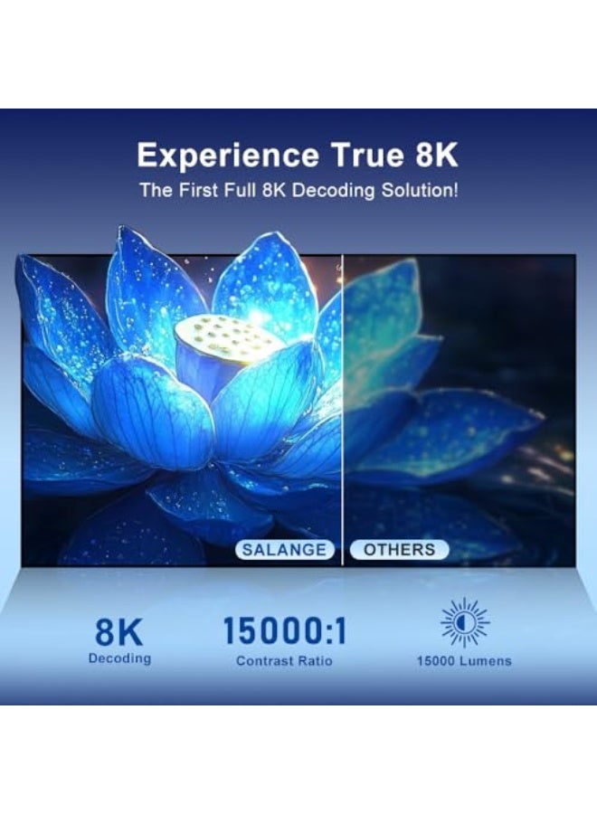 2026 Upgraded Mini Smart Projector With 5W HIFI Speaker,Android 14.0 Built-in Apps,15000Lumens,WiFi6 and Bluetooth5.4, Compact Outdoor 4K Projector & Home Video Projector Support 8K 1080P - Image 2