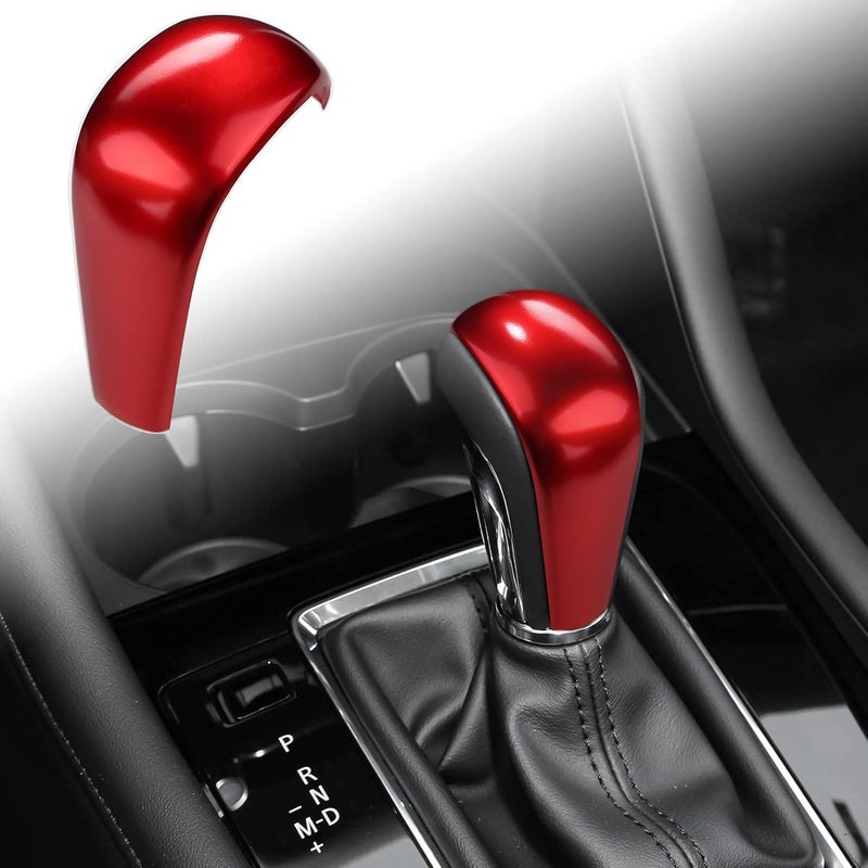 ANFOKAS for Mazda 3 CX-30 2023 2022 2021 2020 for Mazda CX-50 2023 Accessories Sporty Car Auto Gears Panel Gear Shift Knob Cover Trim Cap - Red - Image 1
