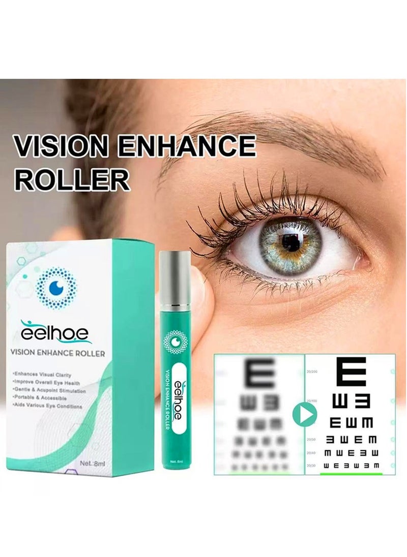 EELHOE - Enhance Eye Roller for Women & Men Relieves Tired Dry & Puffy  Improves Eye Comfort 8ml Eyes Massage Roller - Image 1